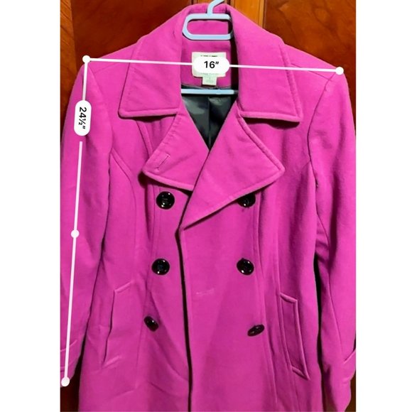 Anne Klein Fuchsia Trench Coat Size Small - Picture 14 of 14